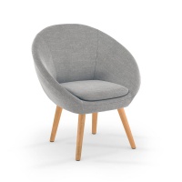 Кресло-шар С ножками из бука JIMI единый размер серый LA REDOUTE INTERIEURS  фото, kupilegko.ru